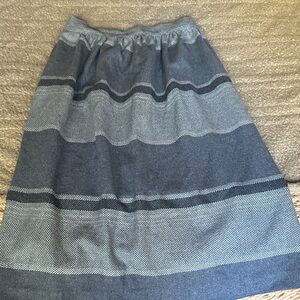 Elegant Blue and Gray Women's Skirt